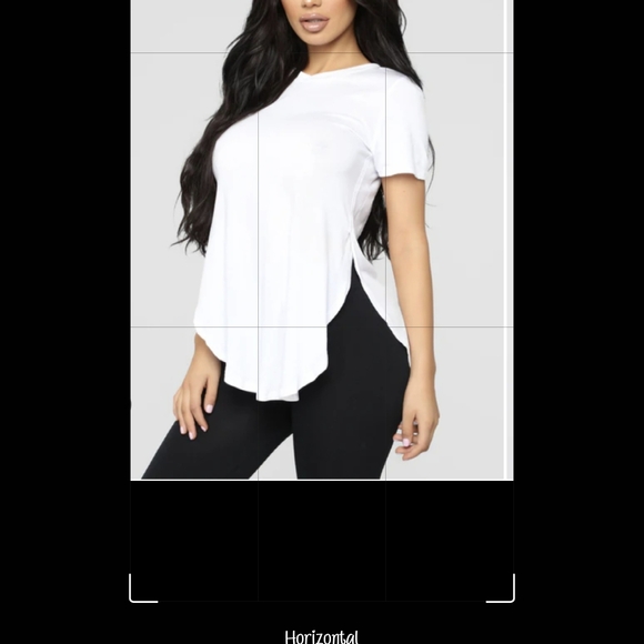White Asymmetrical Short Sleeve T-Shirt - Picture 1 of 1